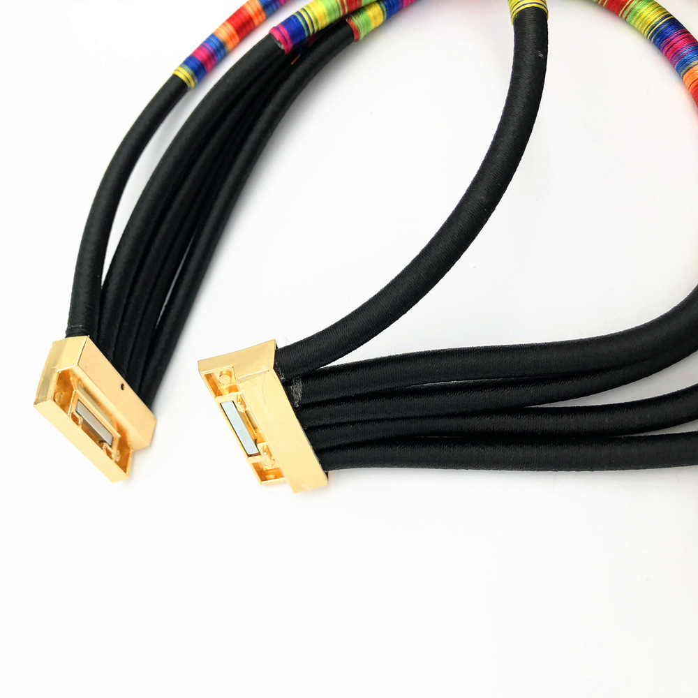 Multi-Layer Necklace African Style Necklace Woven Magnetic Snap Exaggerated Necklace Europe and America Cross Border Amazon Necklace