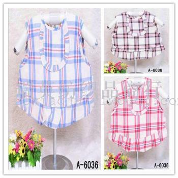 Lattice apron Baby Bib rice cotton children's clothing pocket slobber
