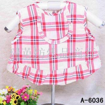 Lattice apron Baby Bib rice cotton children's clothing pocket slobber