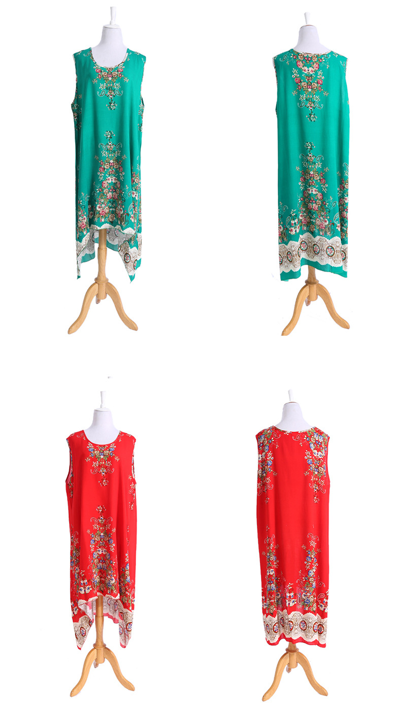 Amazon Temperament Long Dress Ethnic Style Robe Customized African Mother Loose plus-Sized Size Robe Wholesale