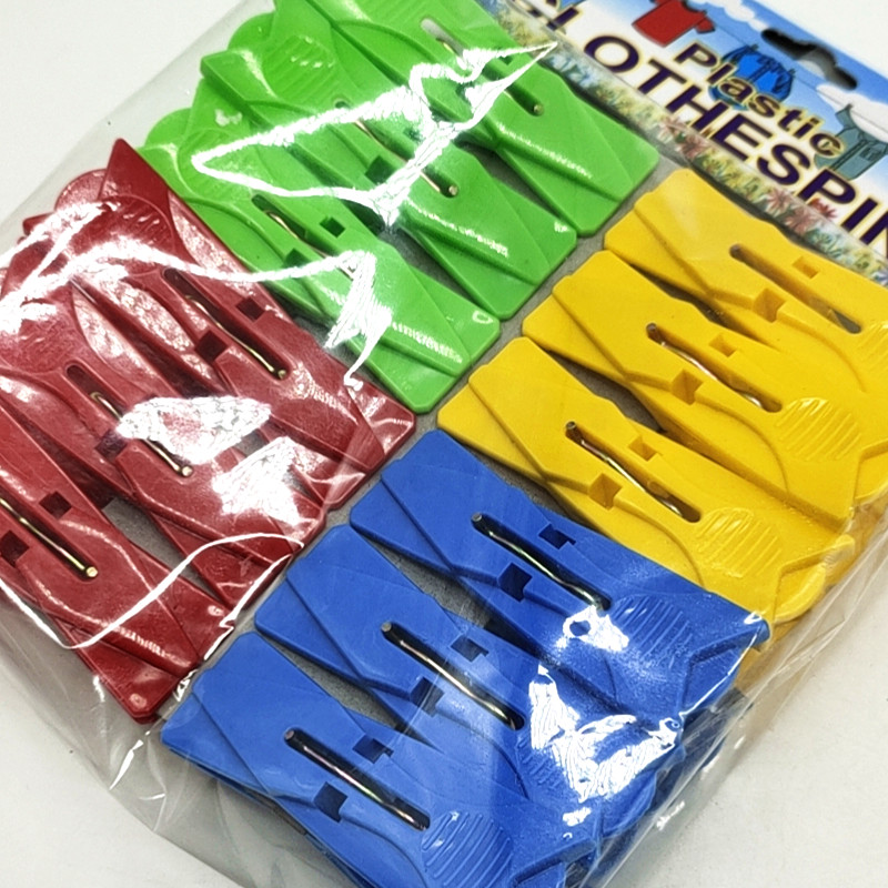 Sunshine Department Store 12 PCs Color Clothespin Windproof Plastic Clip Household Big Quilt Clip Multi-Functional Clothes Pin