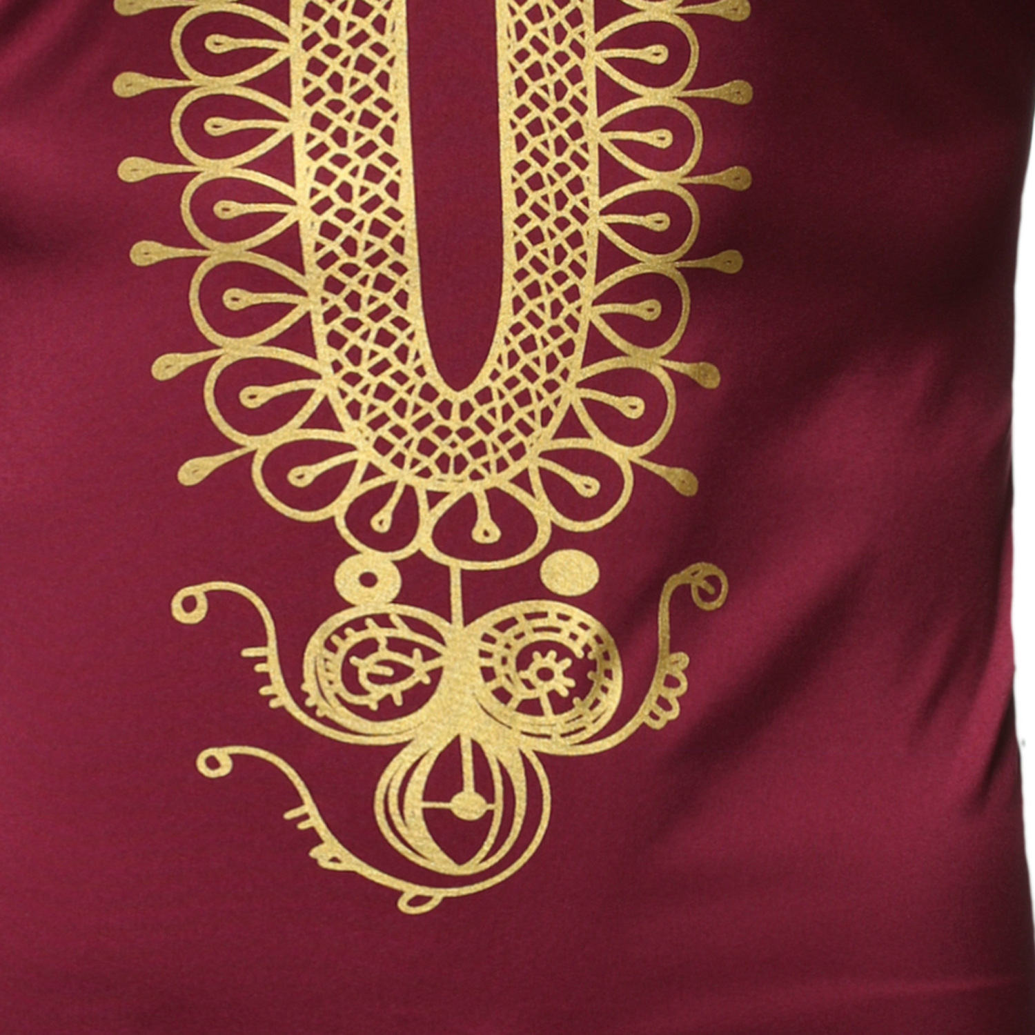 Foreign Trade Men's New Shirt African European Size Men's Chief Gilding Pattern Irregular Lining ZT-FZ46