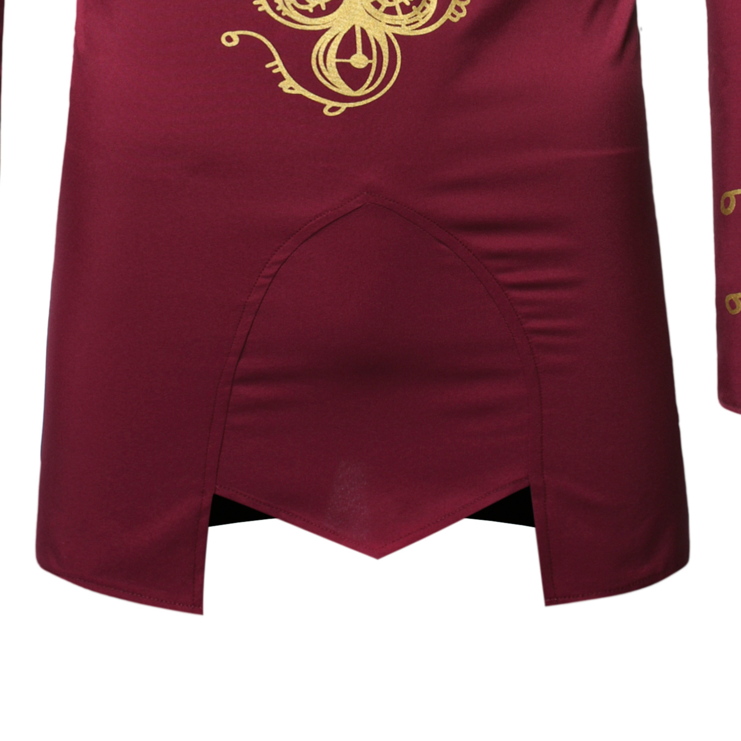 Foreign Trade Men's New Shirt African European Size Men's Chief Gilding Pattern Irregular Lining ZT-FZ46