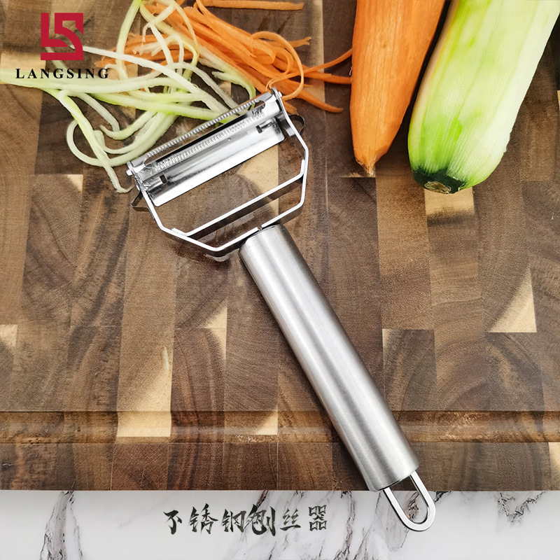 Factory in Stock Stainless Steel Double-Headed Grater Multi-Functional Peeler Two-in-One Fruit Peeling Knife Potato Paring Knife