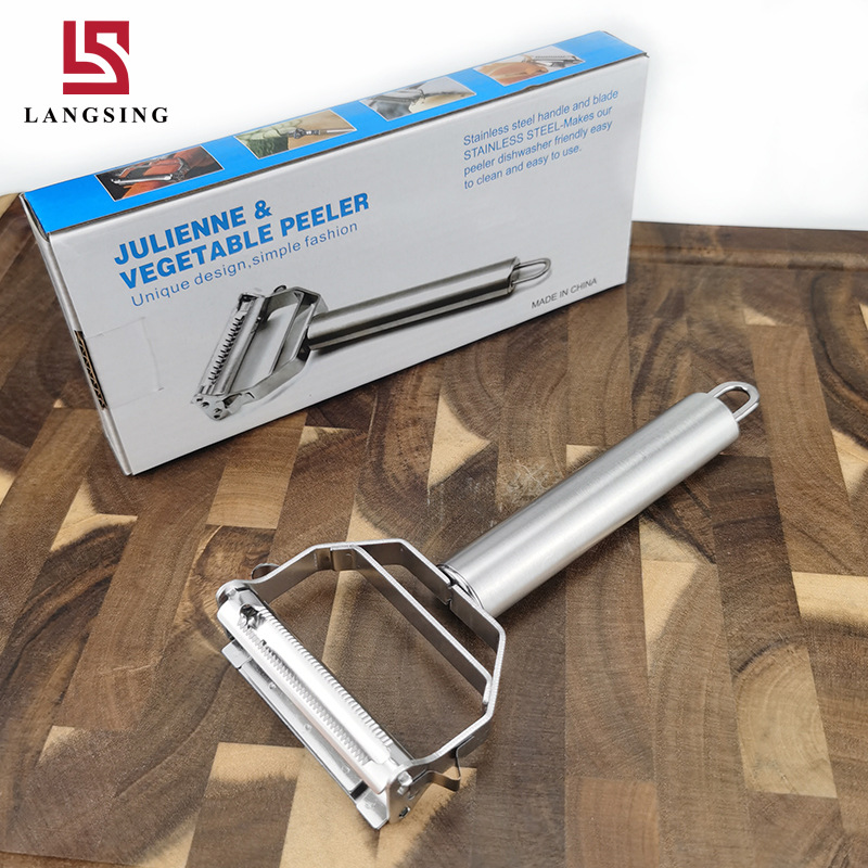 Factory in Stock Stainless Steel Double-Headed Grater Multi-Functional Peeler Two-in-One Fruit Peeling Knife Potato Paring Knife