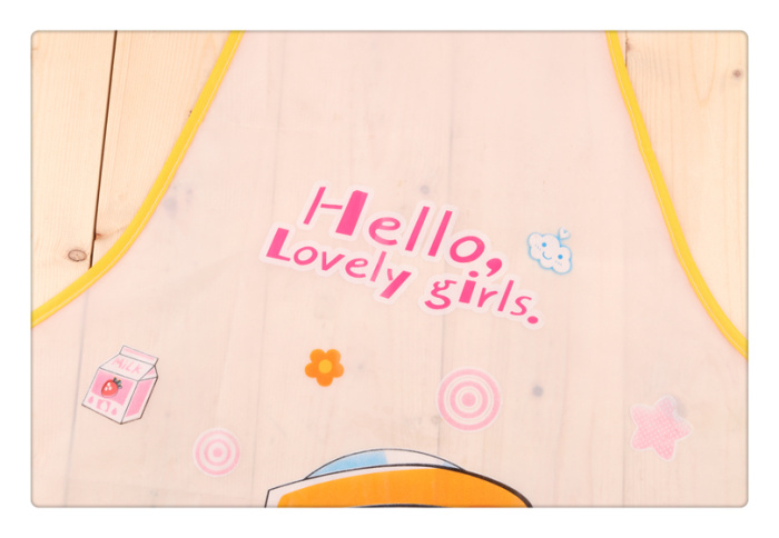 Household goods household goods household fashionable lovely apron PVC printing apron.