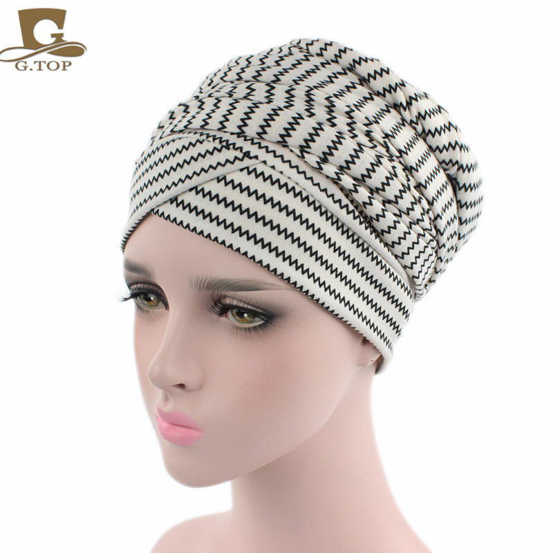 New Elastic Cotton Scarf Long Tail Cap Wrap Head Cap Tam-O'-Shanter African Wrap Head Scarf Hat