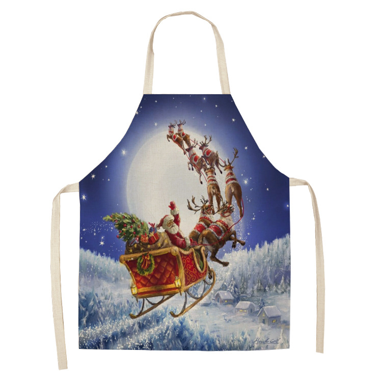 New Fashion Apron Christmas Housework Apron Household Antifouling Christmas Apron Machine Washable Sleeveless Apron Wholesale New Fashion Apron Christmas Housework Apron Household Antifouling Christmas Apron Machine Washable Sleeveless Apron Wholesale