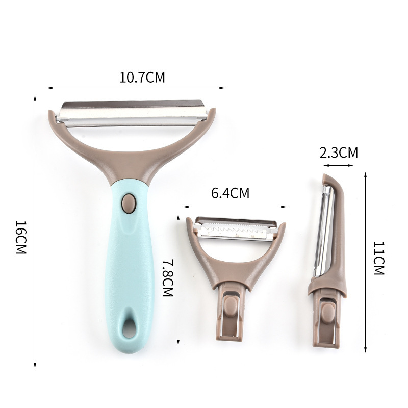Hot Sale Direct Sale Kitchen Gadgets Three-Piece Planer Set Multifunction Paring Knife Three-in-One Peeler Hot Sale Direct Sale Kitchen Gadgets Three-Piece Planer Set Multifunction Paring Knife Three-in-One Peeler