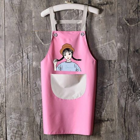 Waterproof Braid Sleeveless Apron Couple Dustproof Oil-Proof Anti-Fouling Kitchen Household Cleaning Work Clothes Solid Color