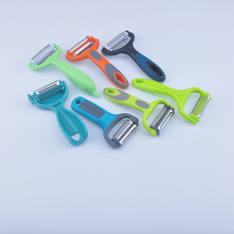 Factory Direct Supply Multifunctional Paring Knife Three-in-One Rotary Peeler Kitchen Tools Fruits Plane Wholesale