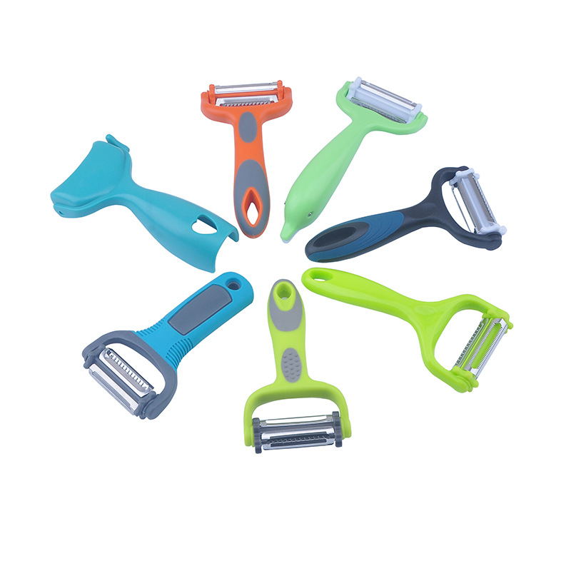 Factory Direct Supply Multifunctional Paring Knife Three-in-One Rotary Peeler Kitchen Tools Fruits Plane Wholesale