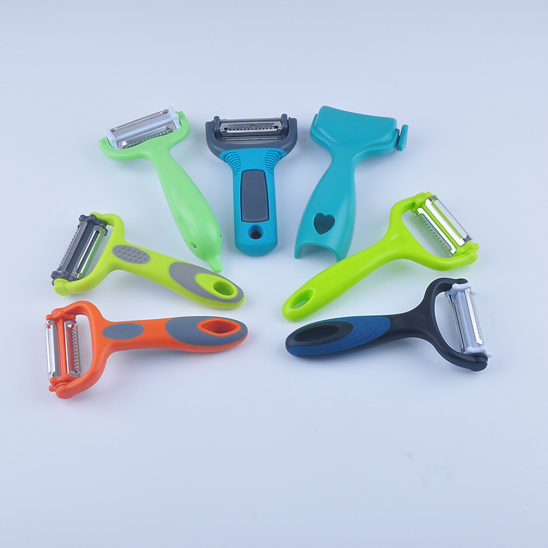 Factory Direct Supply Multifunctional Paring Knife Three-in-One Rotary Peeler Kitchen Tools Fruits Plane Wholesale