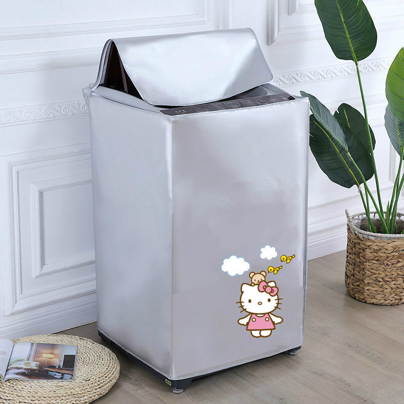 Washing Machine Cover Oxford Cloth Waterproof and Sun Protection Automatic Roller Pulsator Open Dustproof Thickened Washing Machine Cover Universal