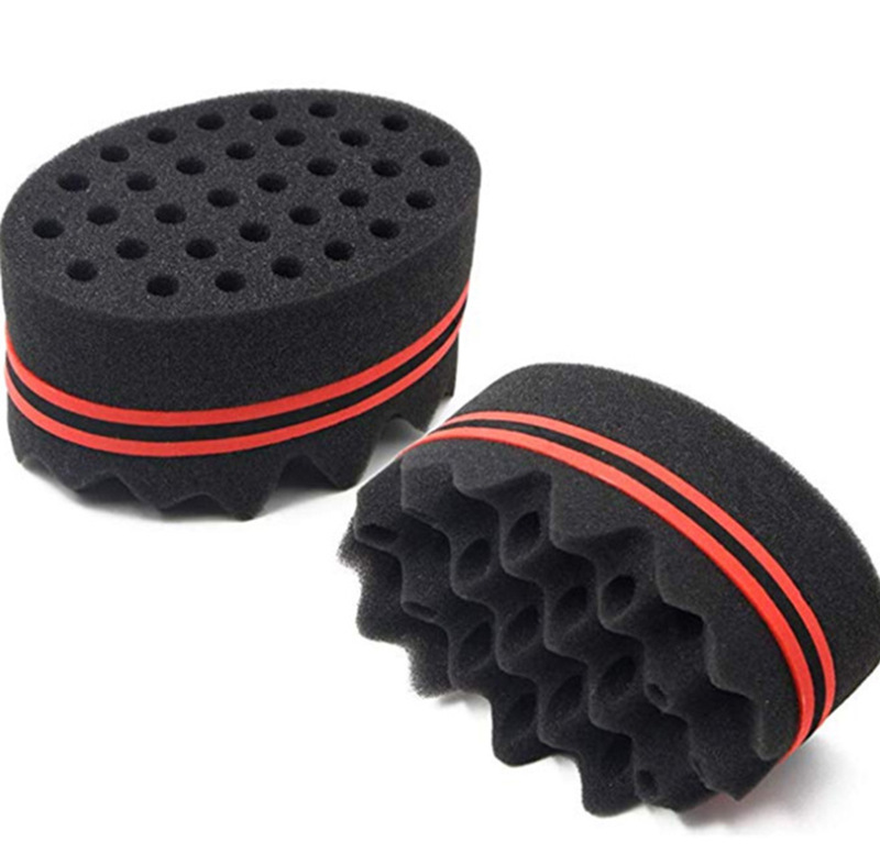 African Magic Curly Hair Sponge Creative Hairdressing Double-Sided Dual-Use with Holes Dirty Hair Messy Hair Hair Curlers African Magic Curly Hair Sponge Creative Hairdressing Double-Sided Dual-Use with Holes Dirty Hair Messy Hair Hair Curlers