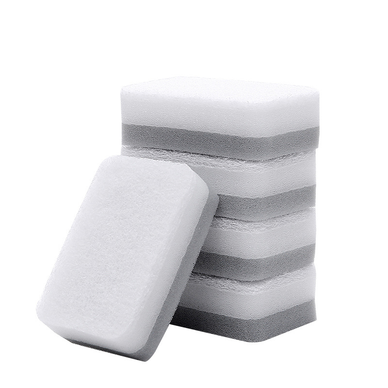 Spong Mop Thick Gray White Dish-Washing Sponge Kitchen Household Cleaning Sponge Block Dish Cloth Mop Wholesale