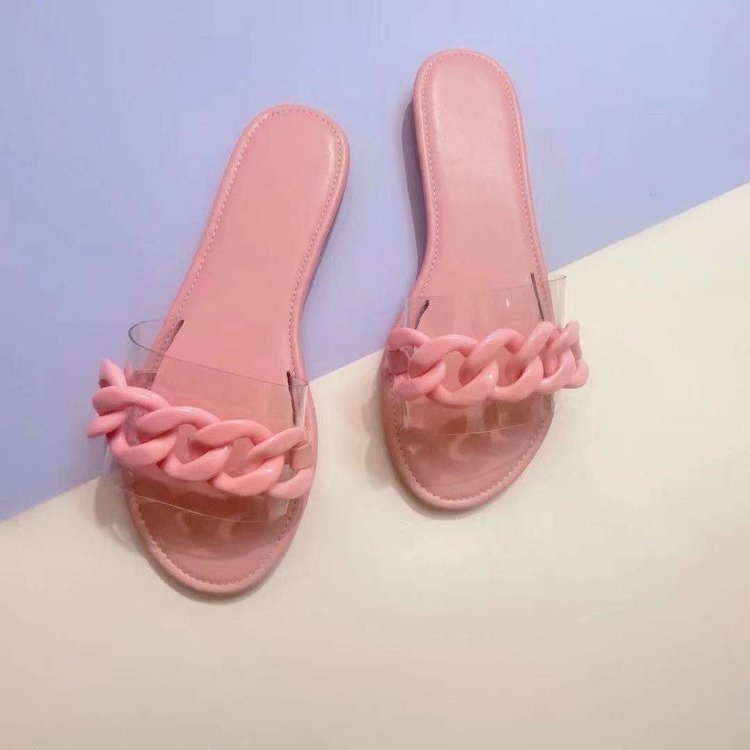 African Candy-Colored Chain Slippers for Women 2021 New African Women Sandals Slipper