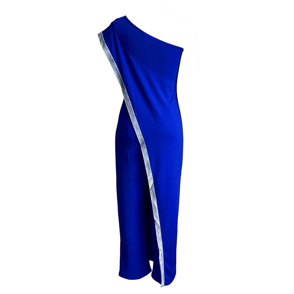 2020 Cross-Border New Arrival EBay European and American Independent Station Bright Edge Fashion Jumpsuit One Shoulder African Large Size Women's Trousers