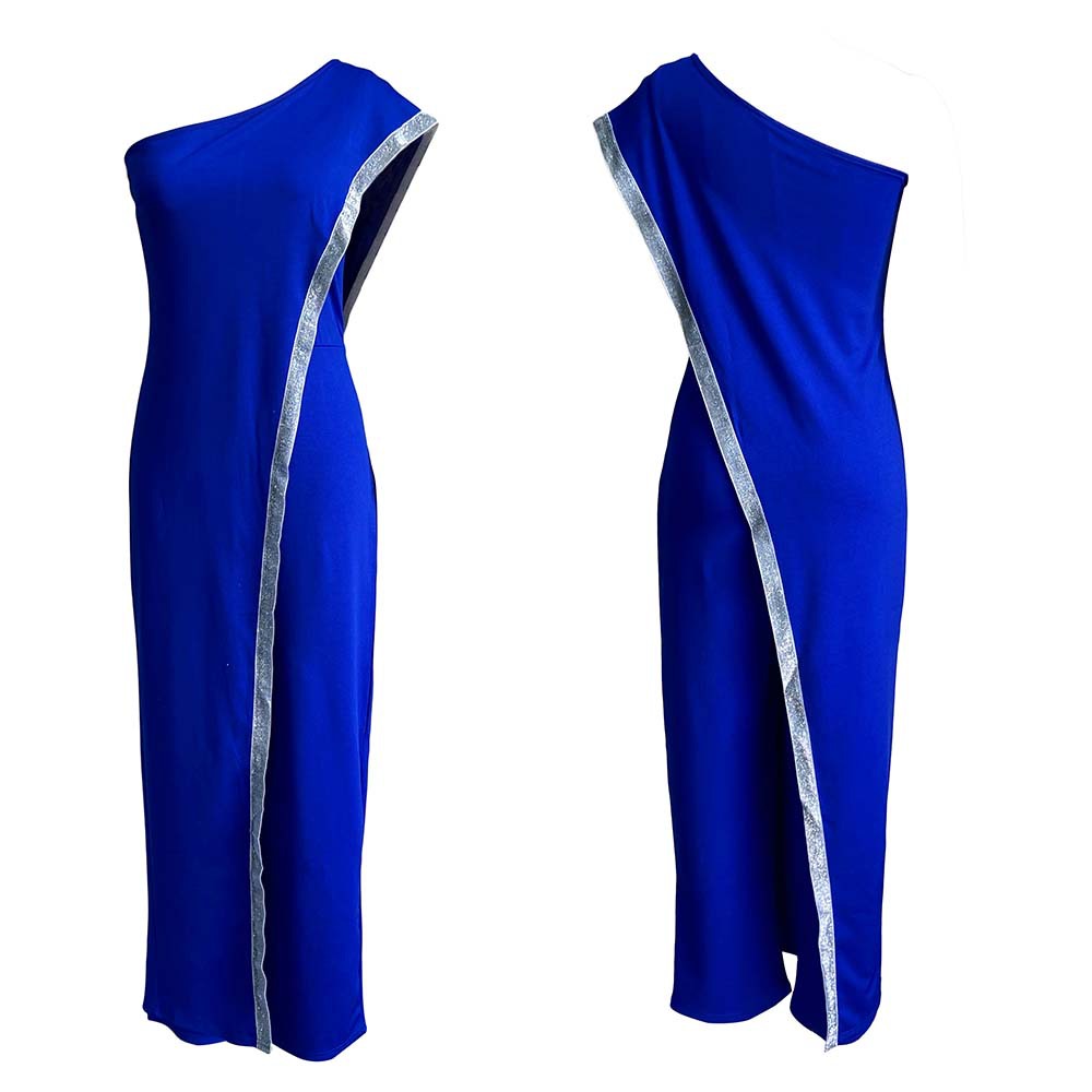 2020 Cross-Border New Arrival EBay European and American Independent Station Bright Edge Fashion Jumpsuit One Shoulder African Large Size Women's Trousers
