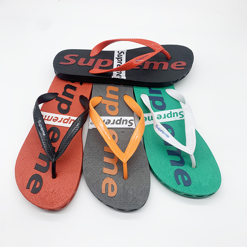 Foreign Trade African PVC Blowing Beach Flip-Flops Printing Men&#039;s Summer Slippers Spot Custom Pattern Logo