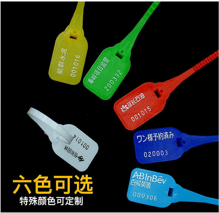 No. Plastic Triturator Seal Self-Locking * Label Zipper Tie Label Suitable for Fire Extinguisher Red Blue)