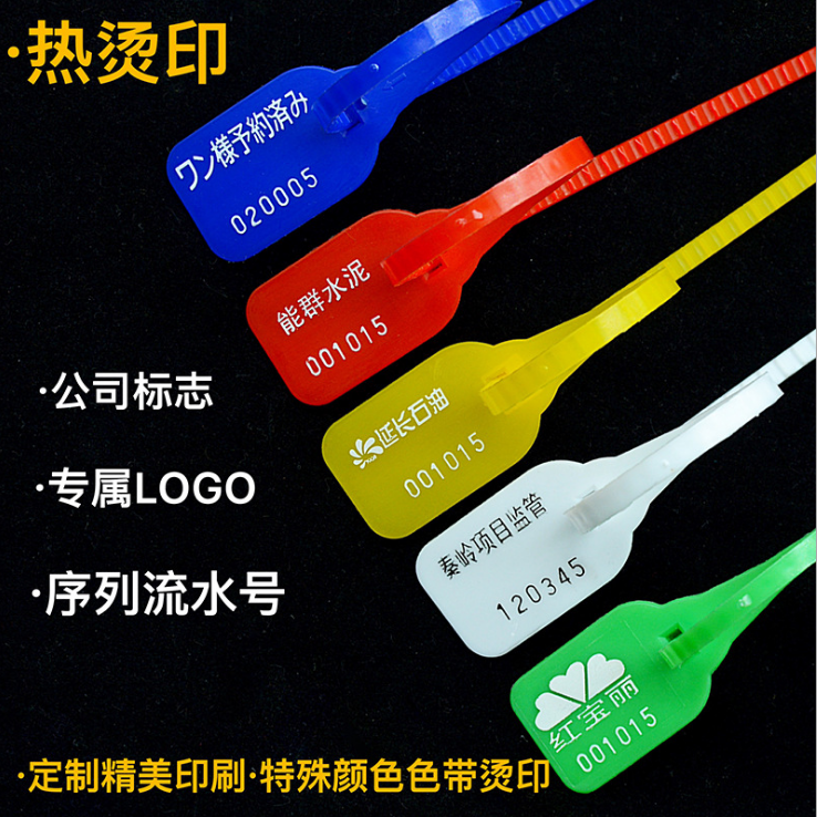 No. Plastic Triturator Seal Self-Locking * Label Zipper Tie Label Suitable for Fire Extinguisher Red Blue)