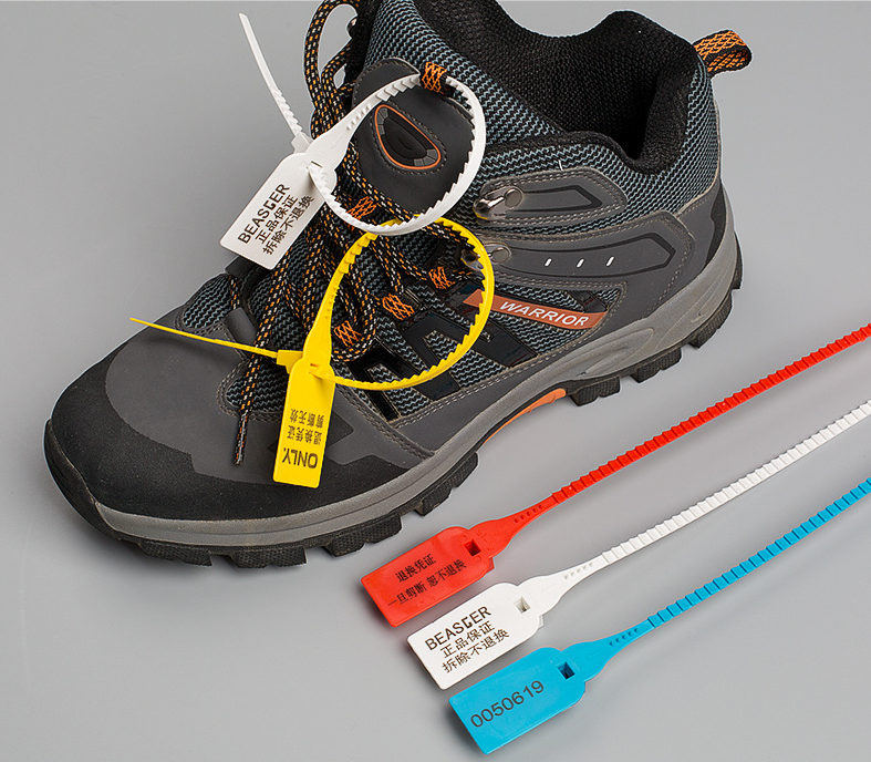 No. Plastic Triturator Seal Self-Locking * Label Zipper Tie Label Suitable for Fire Extinguisher Red Blue)