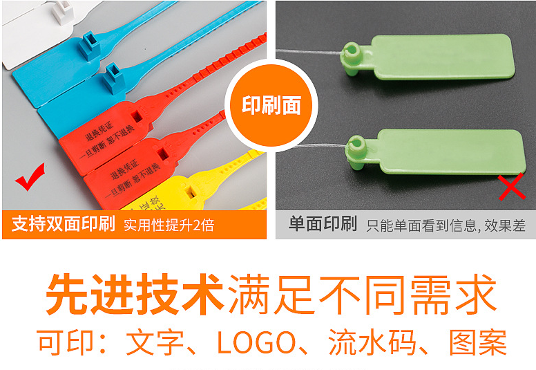 No. Plastic Triturator Seal Self-Locking * Label Zipper Tie Label Suitable for Fire Extinguisher Red Blue)
