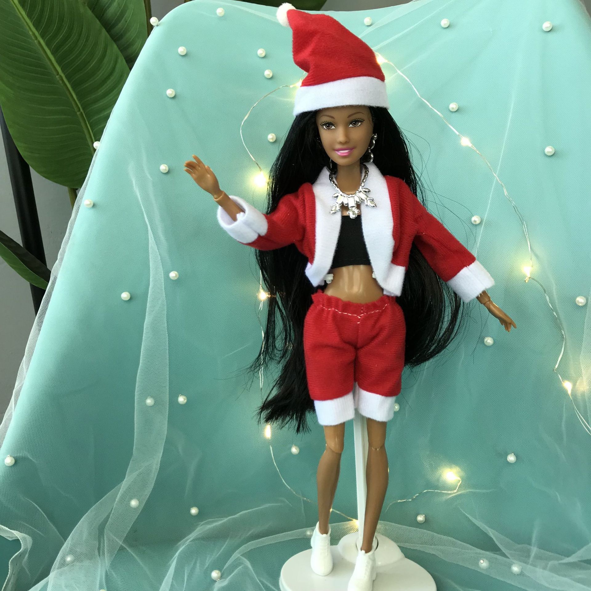 Foreign Trade African Black Doll 18 Cross-Border Multi-Joint Black Skin African Baby Doll Babi