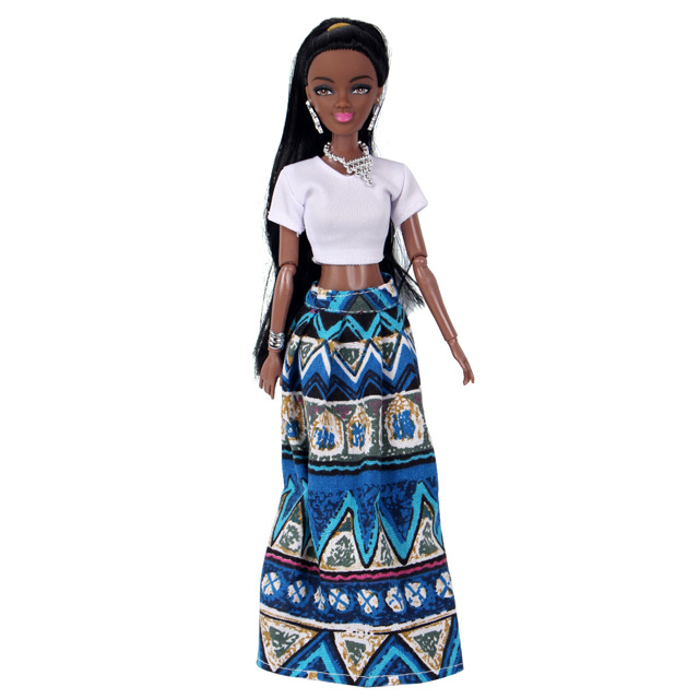 Foreign Trade African Black Doll 18 Cross-Border Multi-Joint Black Skin African Baby Doll Babi