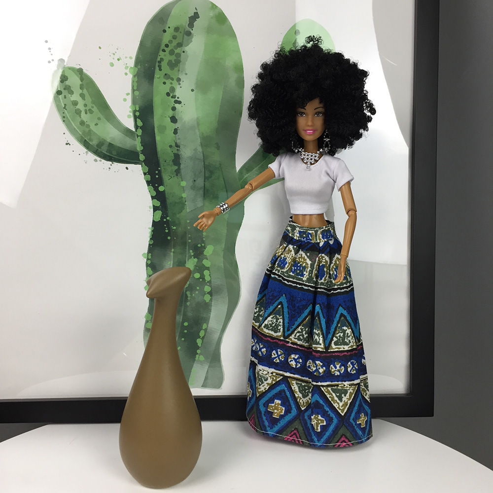 Foreign Trade African Black Doll 18 Cross-Border Multi-Joint Black Skin African Baby Doll Babi