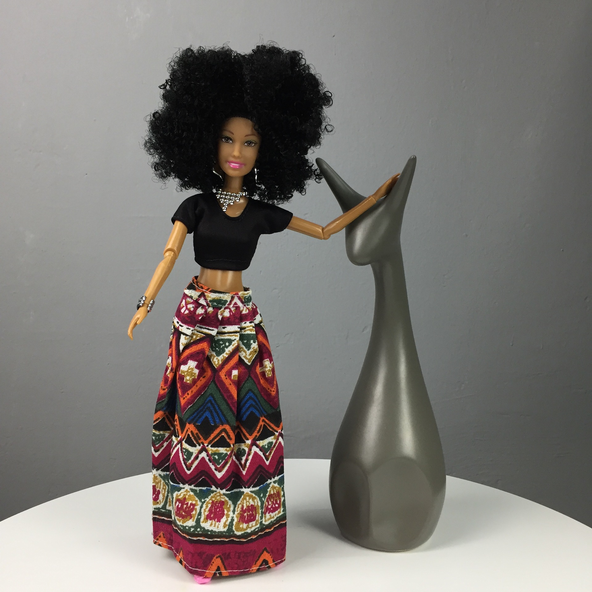 Foreign Trade African Black Doll 18 Cross-Border Multi-Joint Black Skin African Baby Doll Babi