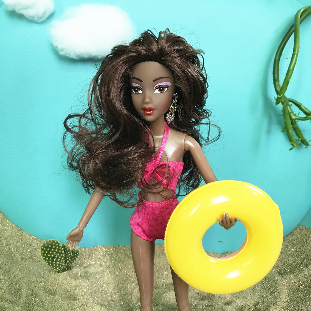 Foreign Trade African Black Doll 18 Cross-Border Multi-Joint Black Skin African Baby Doll Babi