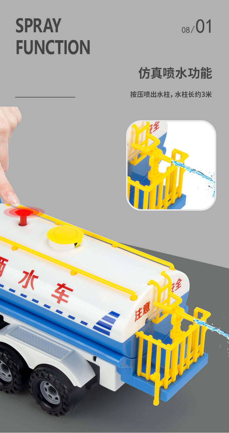 Large fire extinguisher will spray fire truck children boys baby 0-3 years old 4 toy car model Large fire extinguisher will spray fire truck children boys baby 0-3 years old 4 toy car model