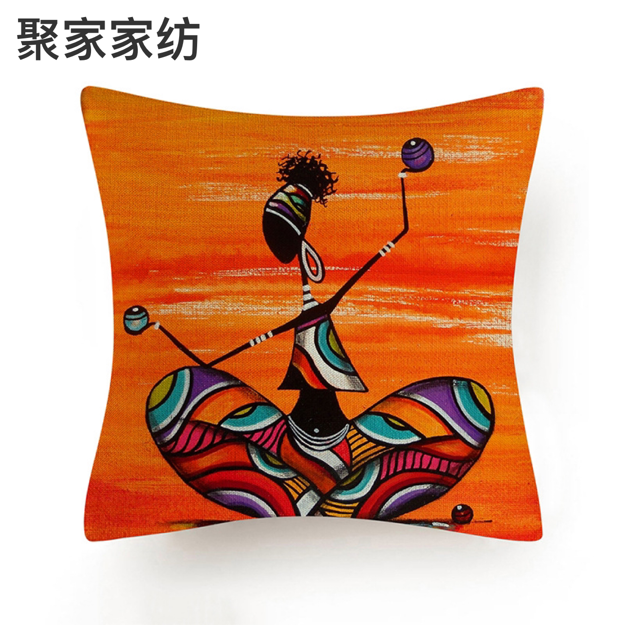 African Impression Woman Linen Pillow Cover Amazon Home Office Sofas Pillow Car Cushion Cover