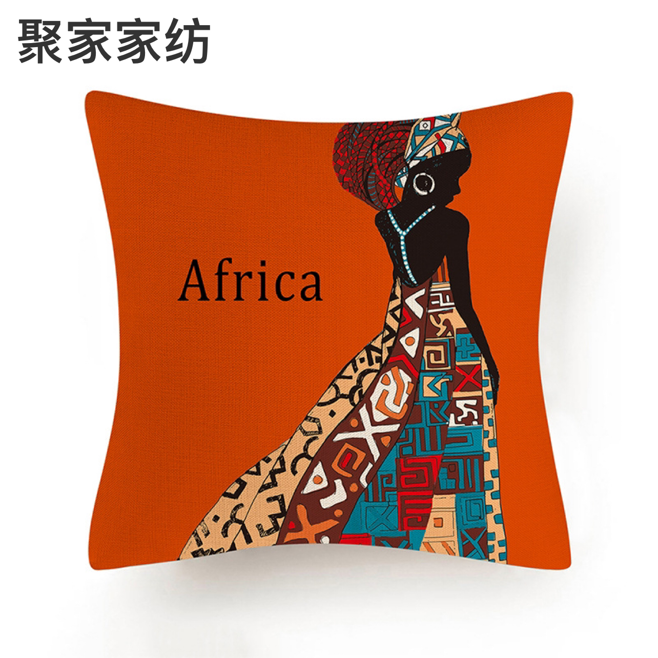 African Impression Woman Linen Pillow Cover Amazon Home Office Sofas Pillow Car Cushion Cover