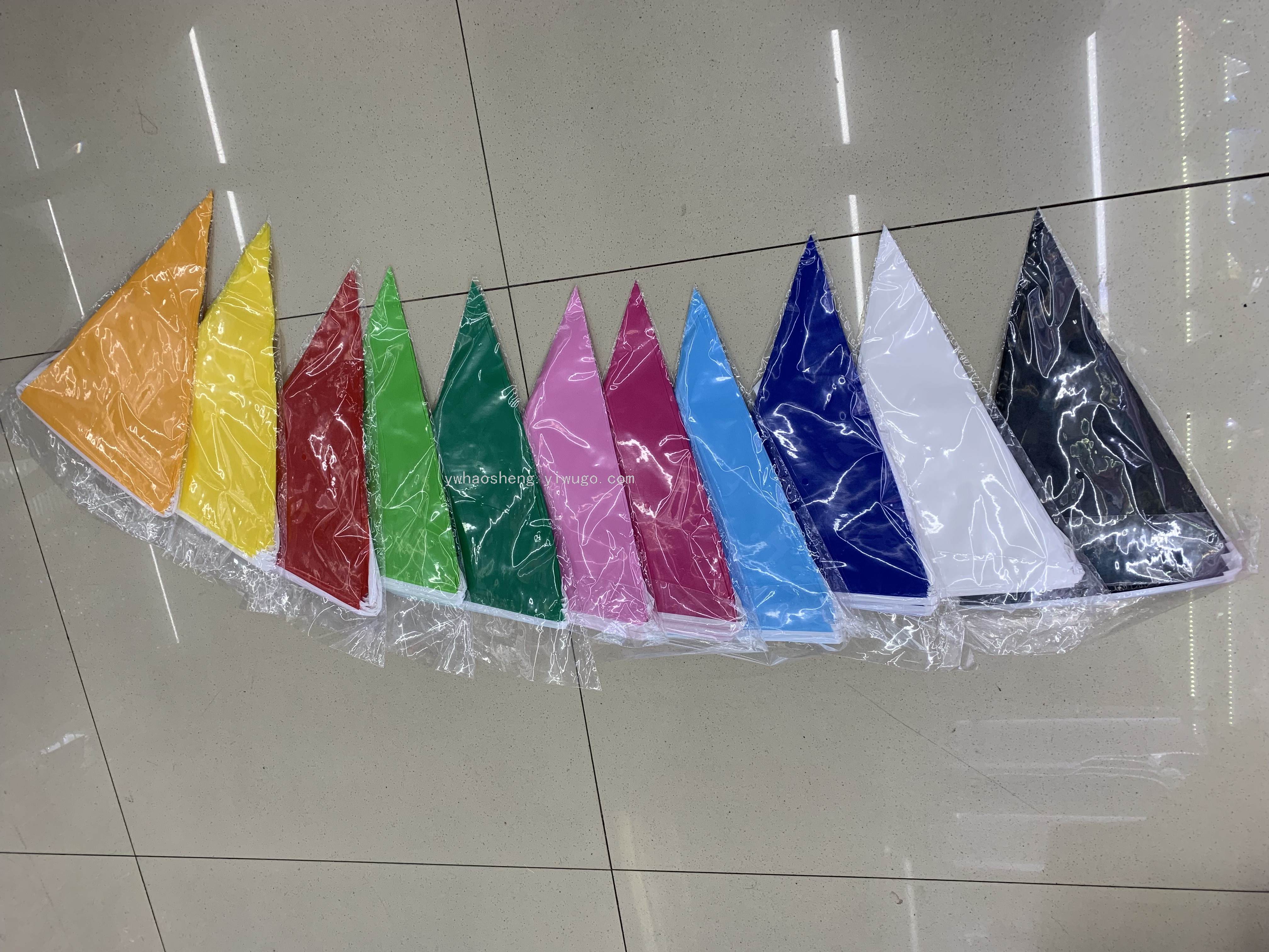 Asian, African and European plastic triangle bunting party bunting