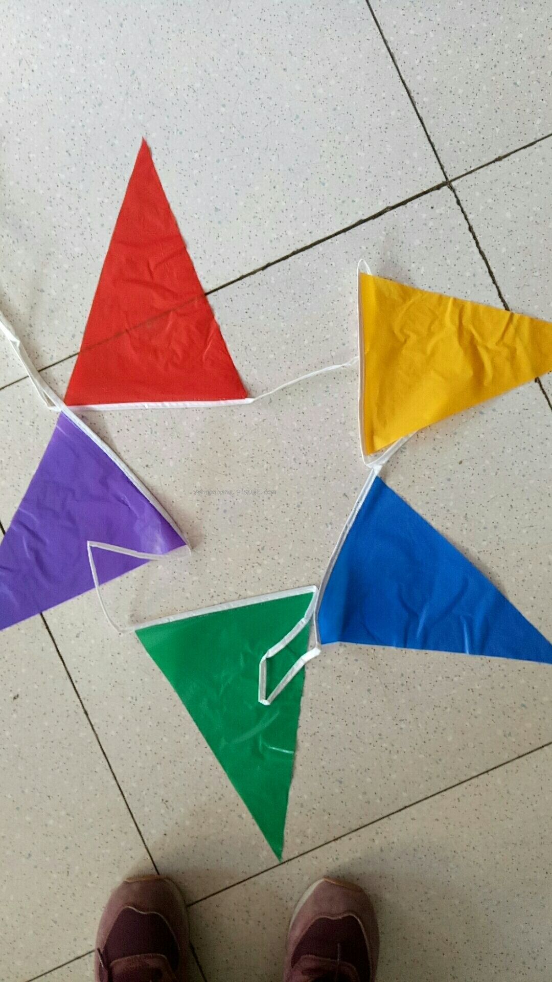 Asian, African and European plastic triangle bunting party bunting