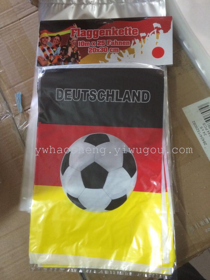 Asian, African and European plastic triangle bunting party bunting