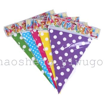 Asian, African and European plastic triangle bunting party bunting