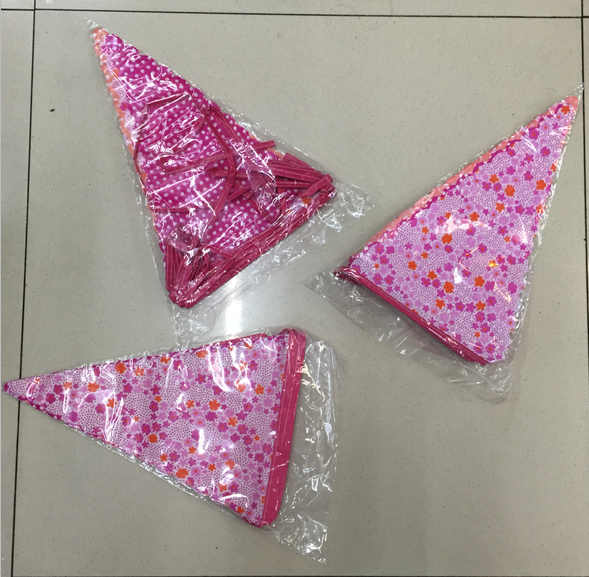 Asian, African and European plastic triangle bunting party bunting