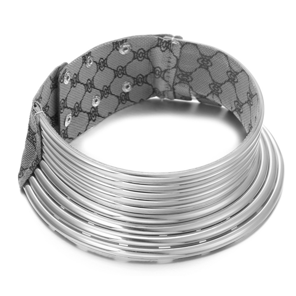 European and American Exaggerated Collar Bracelet Three-Piece Earrings Set Amazon Hot Choker African Tribal Necklace Ornament