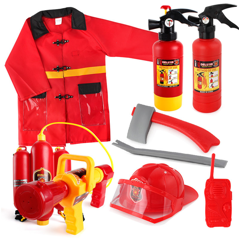 Backpack-type water gun summer children cartoon pull type fire extinguisher water gun plastic sandstand water toys