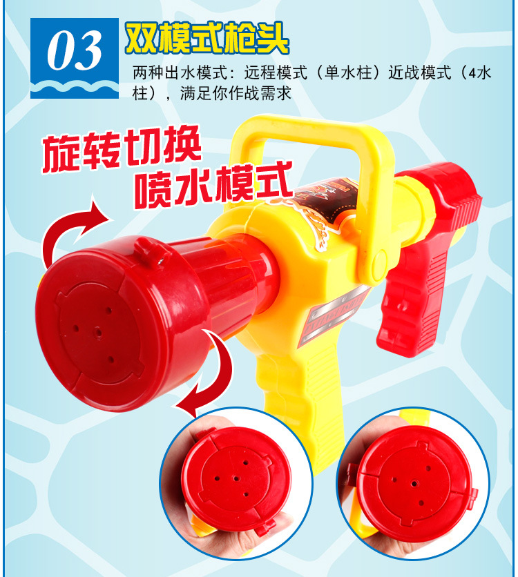 Backpack-type water gun summer children cartoon pull type fire extinguisher water gun plastic sandstand water toys
