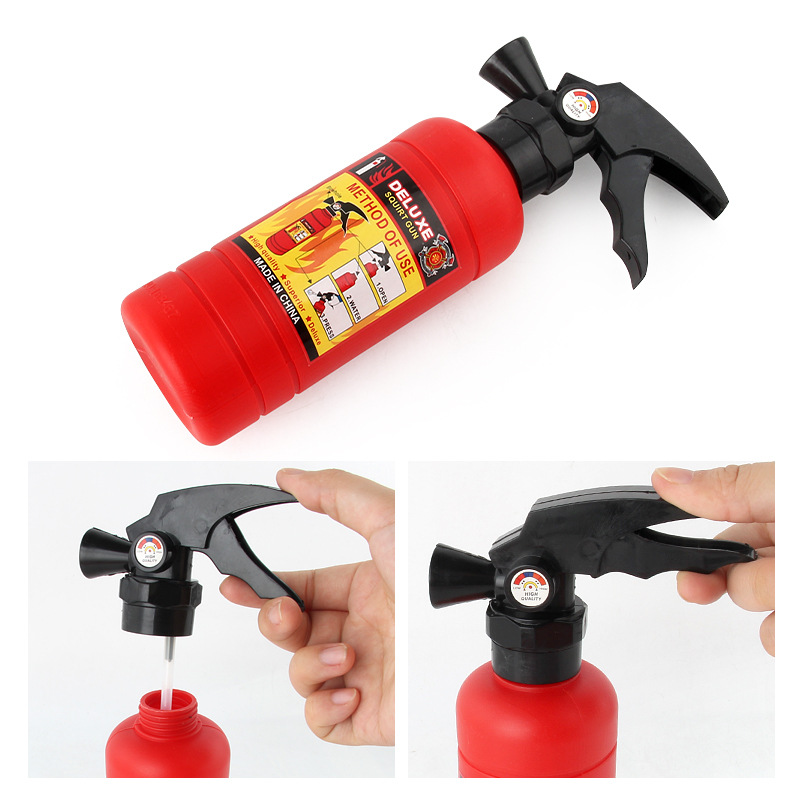 Backpack-type water gun summer children cartoon pull type fire extinguisher water gun plastic sandstand water toys