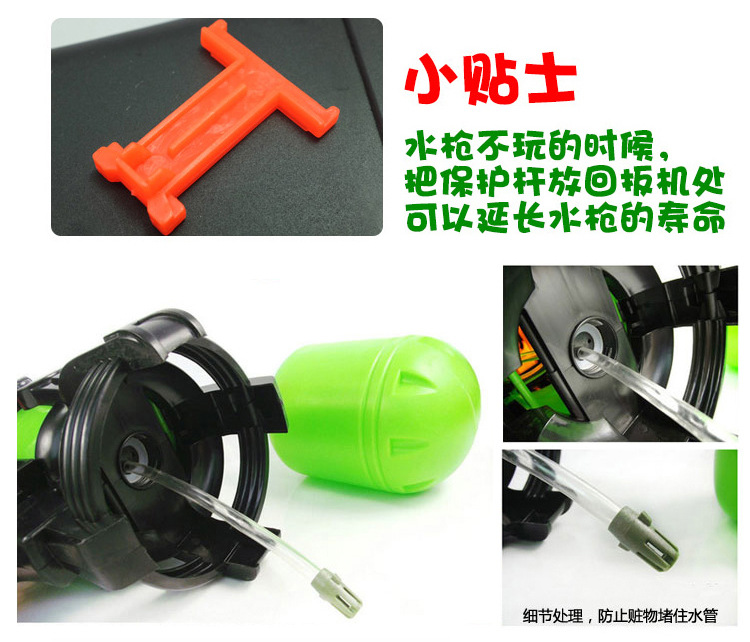 Backpack-type water gun summer children cartoon pull type fire extinguisher water gun plastic sandstand water toys