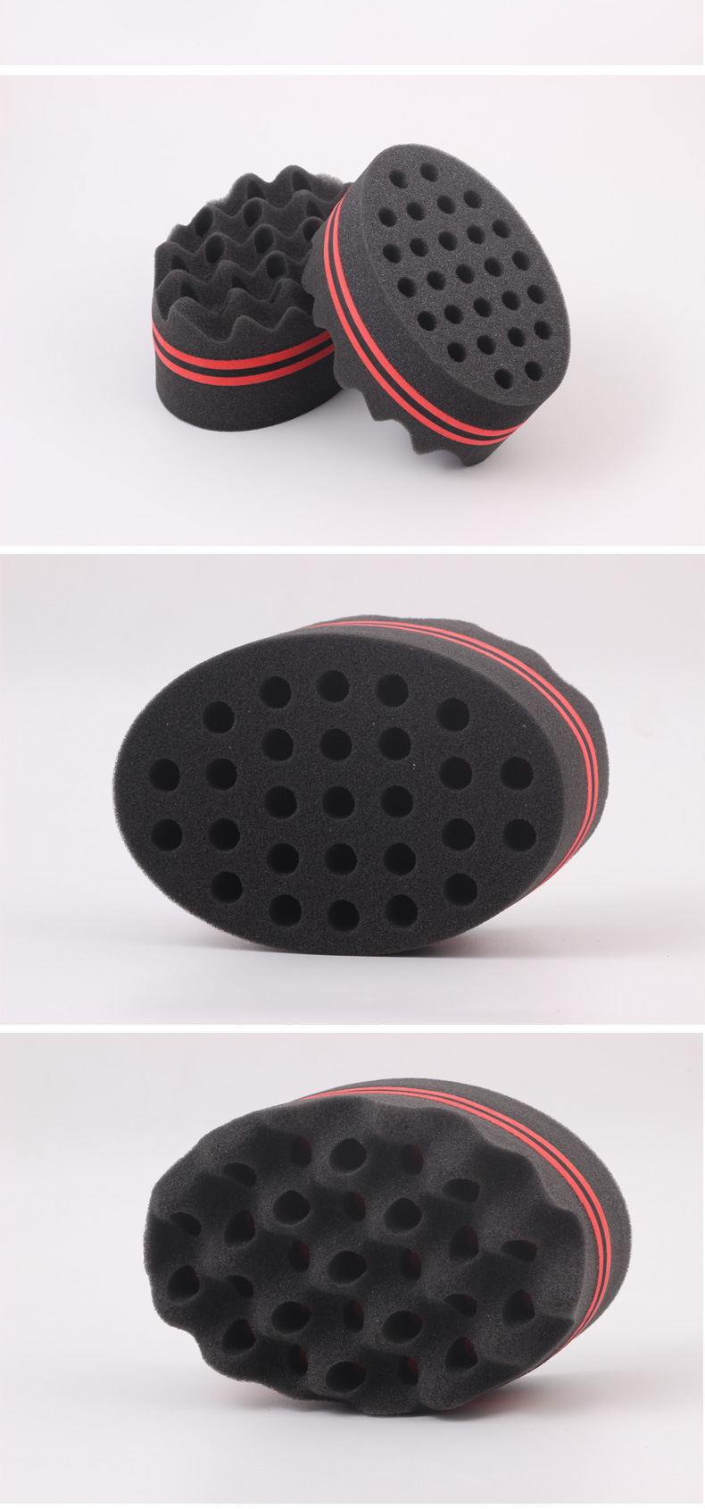 African Hot sponges, Oval Curlers, double hair styling tools with a curly sponge afro