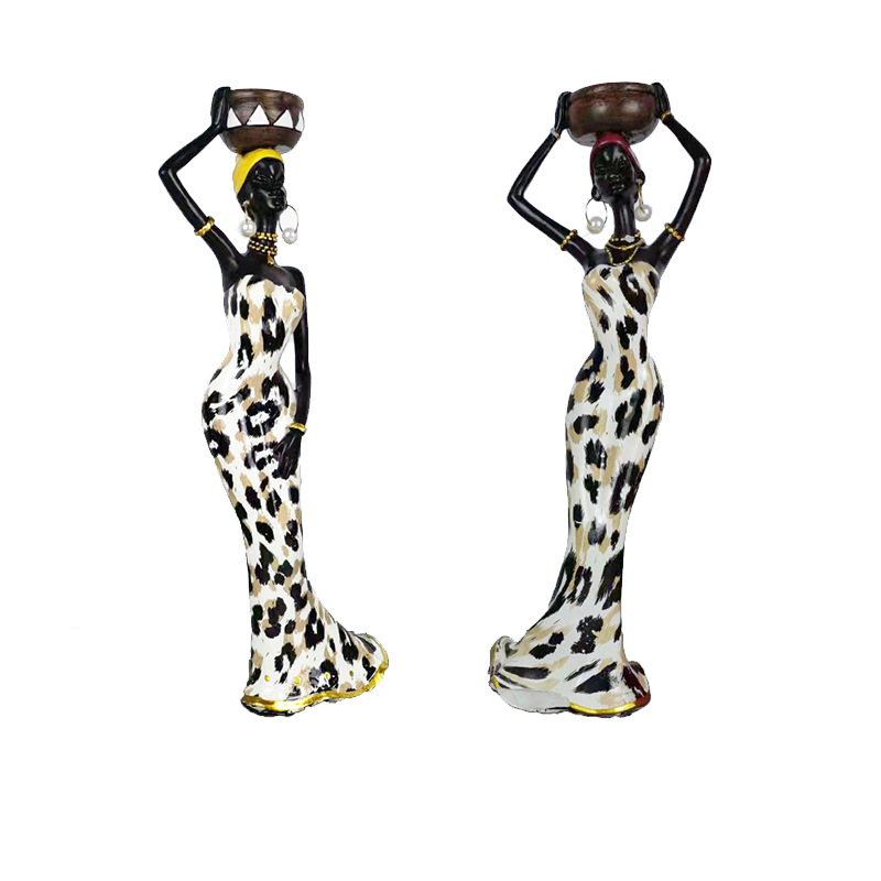 Creative African Ethnic Style Candlestick Decoration Home Living Room Retro Candlestick Decoration Resin Crafts Wholesale