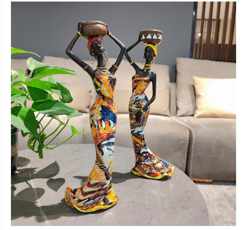 Creative African Ethnic Style Candlestick Decoration Home Living Room Retro Candlestick Decoration Resin Crafts Wholesale Creative African Ethnic Style Candlestick Decoration Home Living Room Retro Candlestick Decoration Resin Crafts Wholesale
