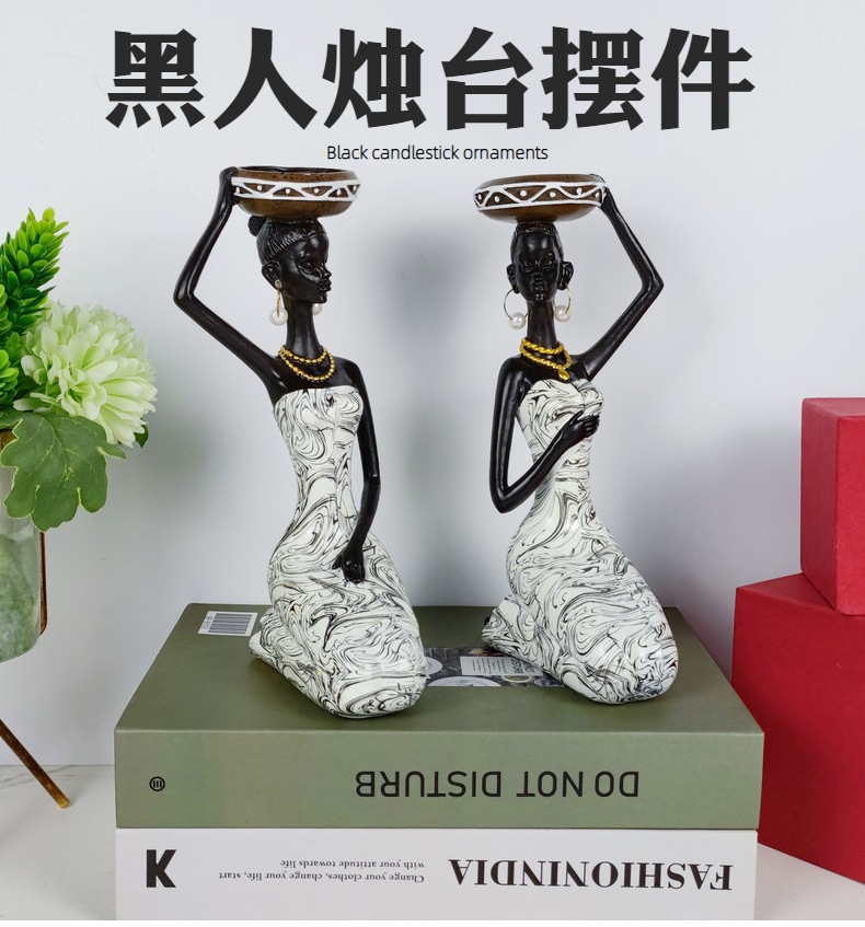 Creative African Ethnic Style Candlestick Decoration Home Living Room Retro Candlestick Decoration Resin Crafts Wholesale Creative African Ethnic Style Candlestick Decoration Home Living Room Retro Candlestick Decoration Resin Crafts Wholesale
